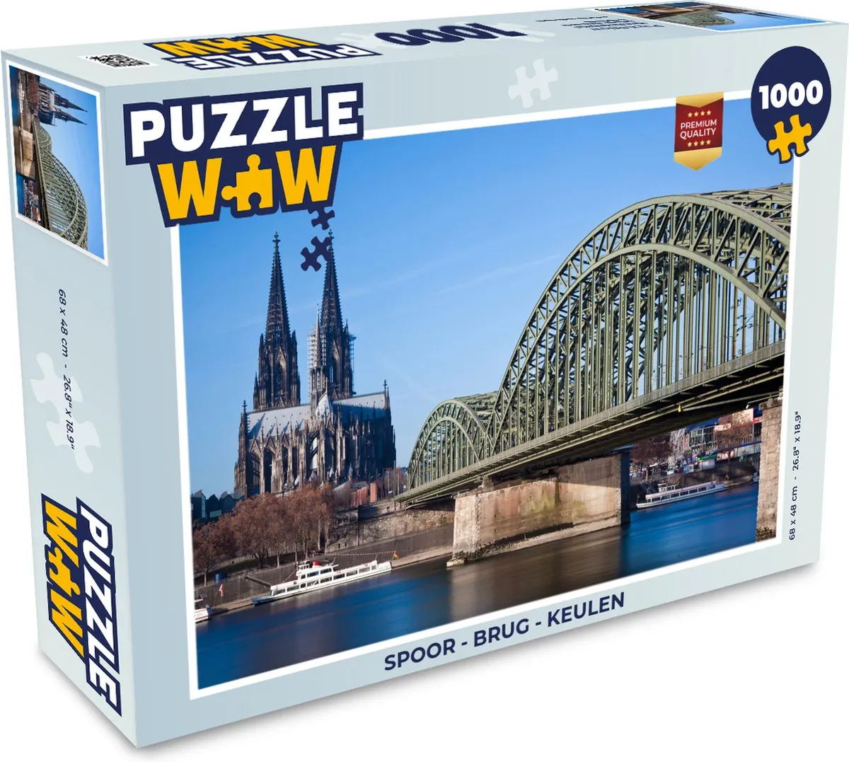 PuzzleWow Spoor - Keulen Legpuzzel 1000 Stuks - Multicolor