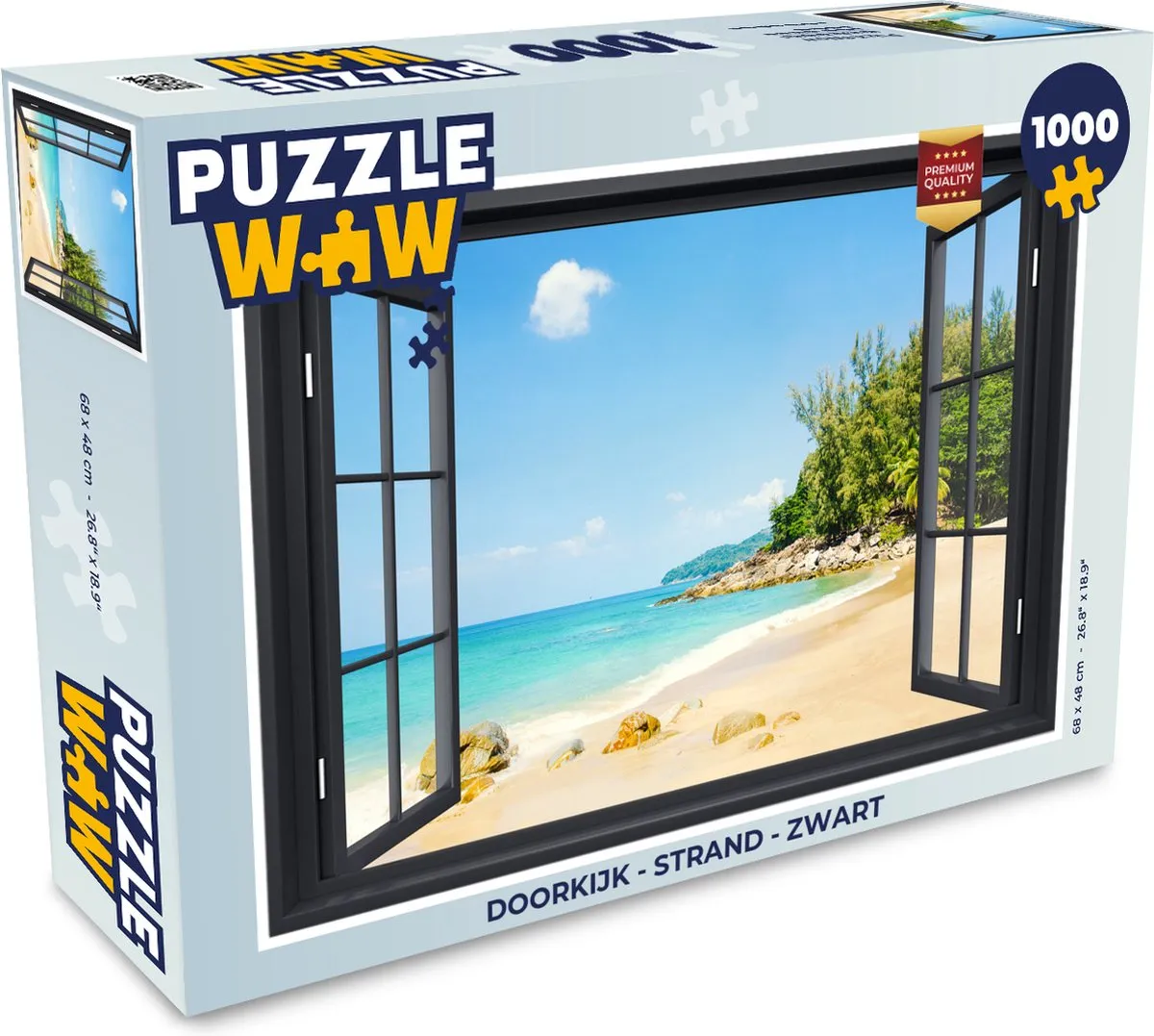 PuzzleWow Doorkijk Strand Legpuzzel 1000 Stuks