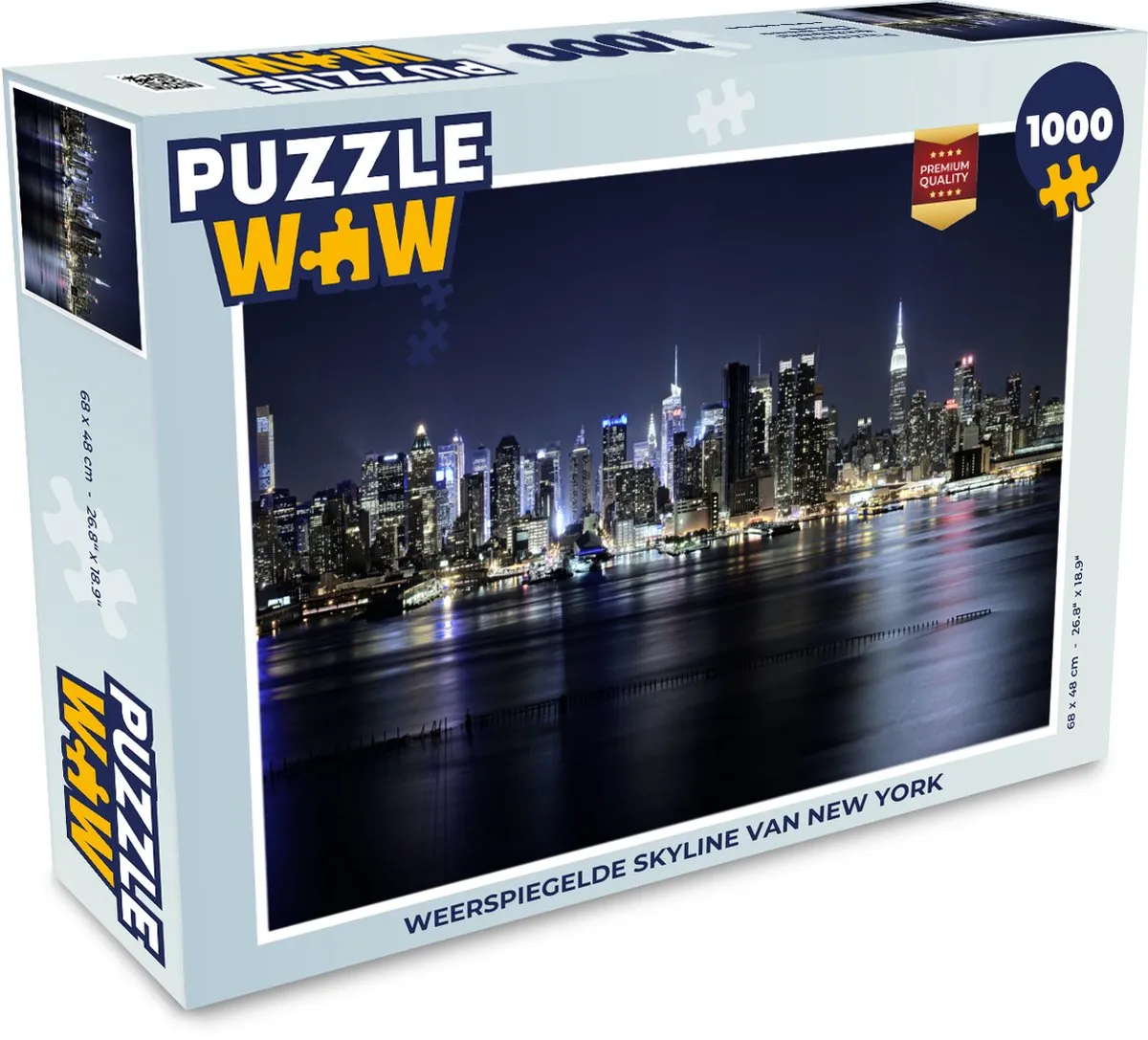 PuzzleWow New York Skyline Legpuzzel 1000 Stuks - Multicolor