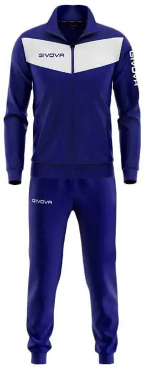 Givova Visa Trainingspak - 4 jaar - Wit/Blauw