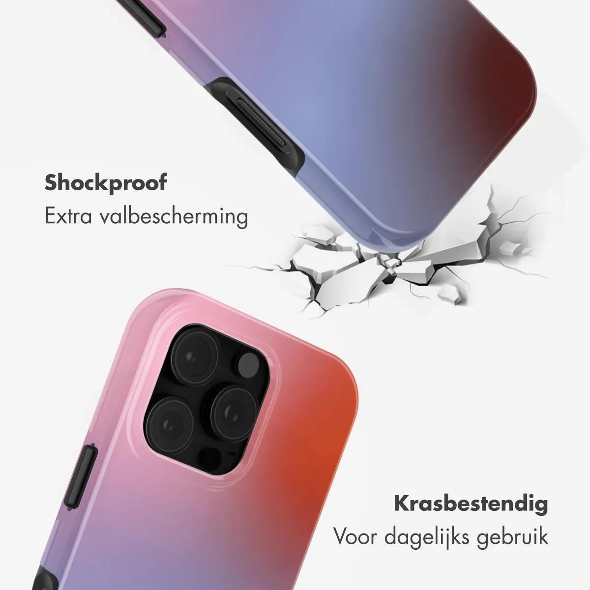 Selencia Hoesje iPhone 16 Pro Max - Gradient Soft Blush - MagSafe