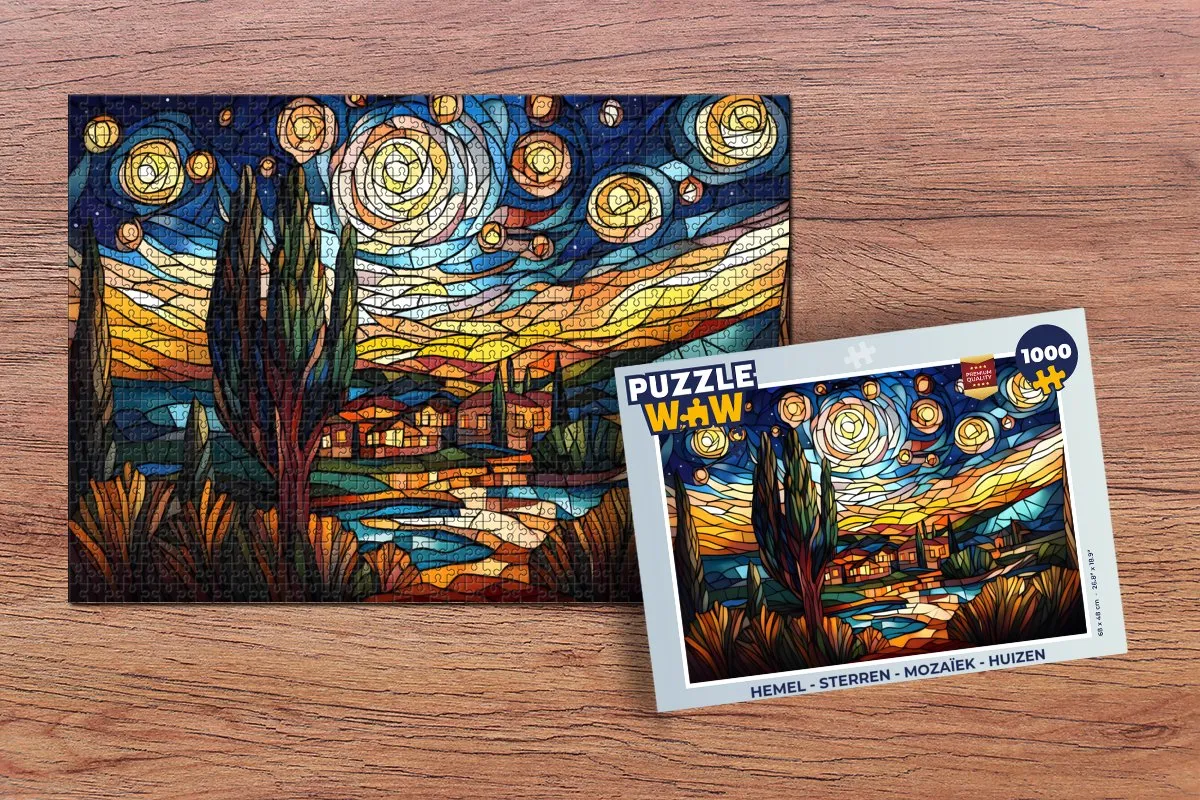 PuzzleWow Hemel Sterren Mozaïek Legpuzzel 1000 Stuks