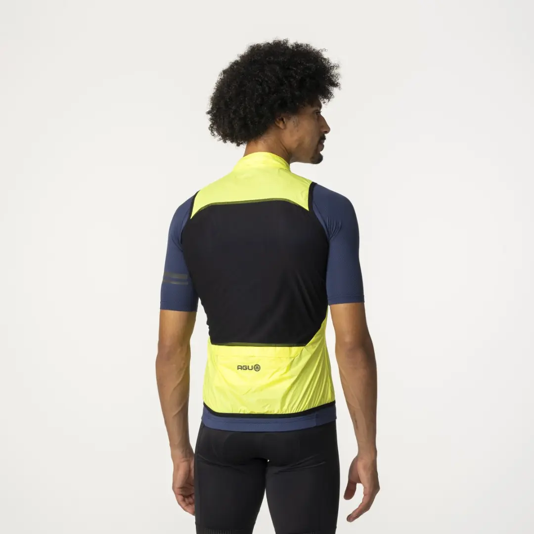 AGU Essential Windbody Fietsvest Heren M - Geel - Lichtgewicht Waterafstotend - afbeelding 5 van 6