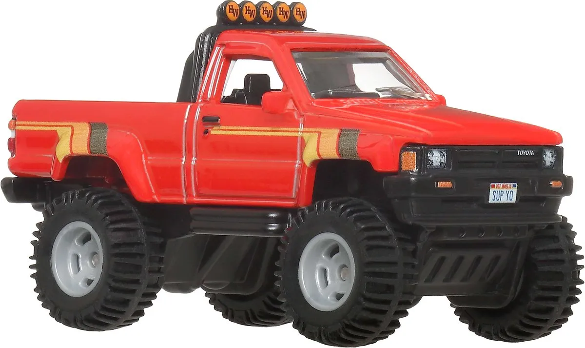 Hot Wheels Car Culture HW Off-Road 1987 Toyota Pickup Truck JBK73 - Zwart/Rood - afbeelding 6 van 6