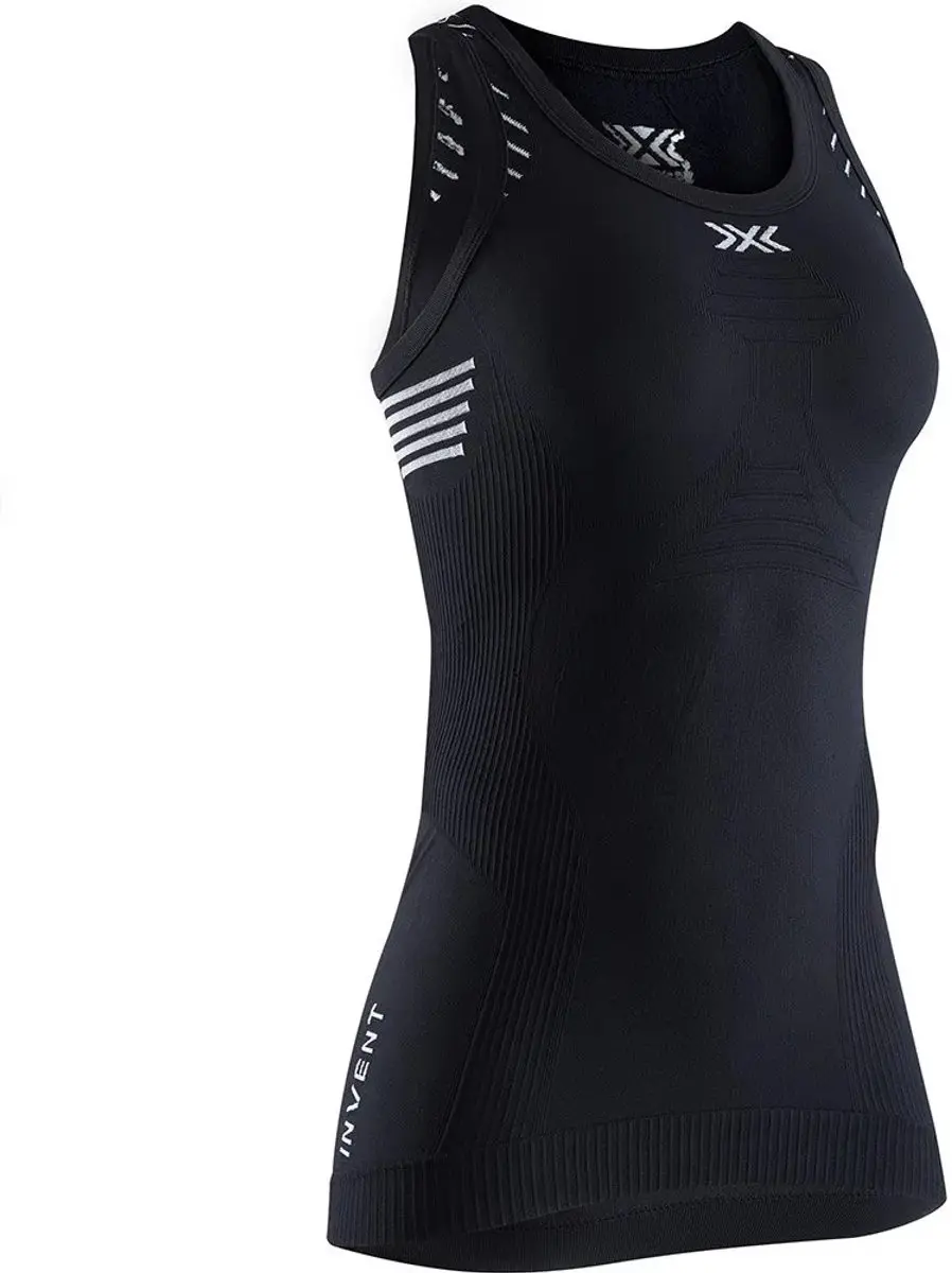 X-Bionic Invent 4.0 Mouwloos Sportshirt Dames Opal Black/Arctic White
