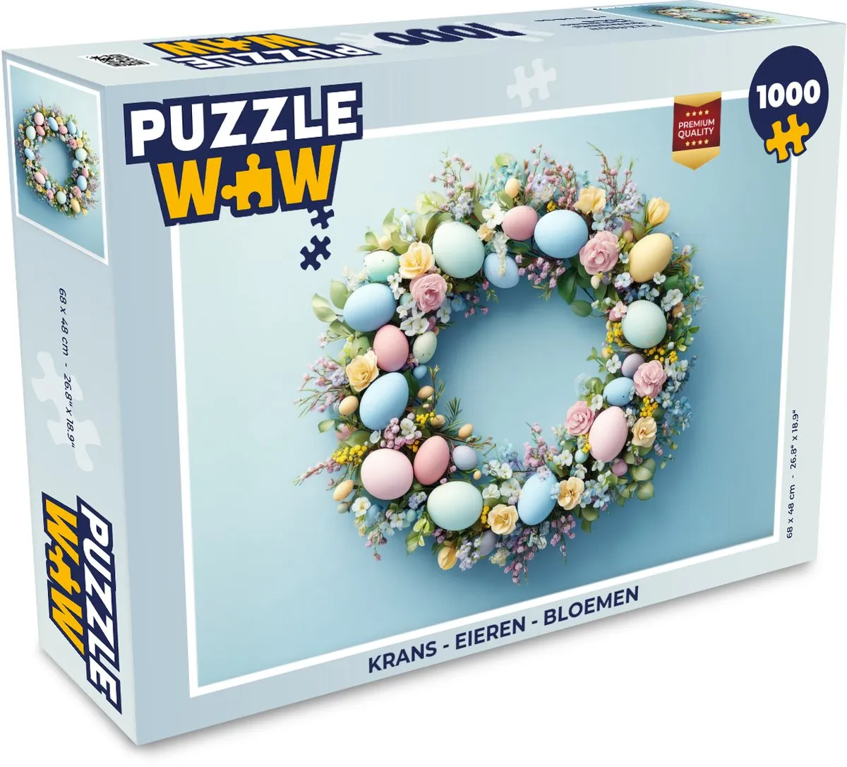 PuzzleWow Paaskrans Legpuzzel 1000 Stuks