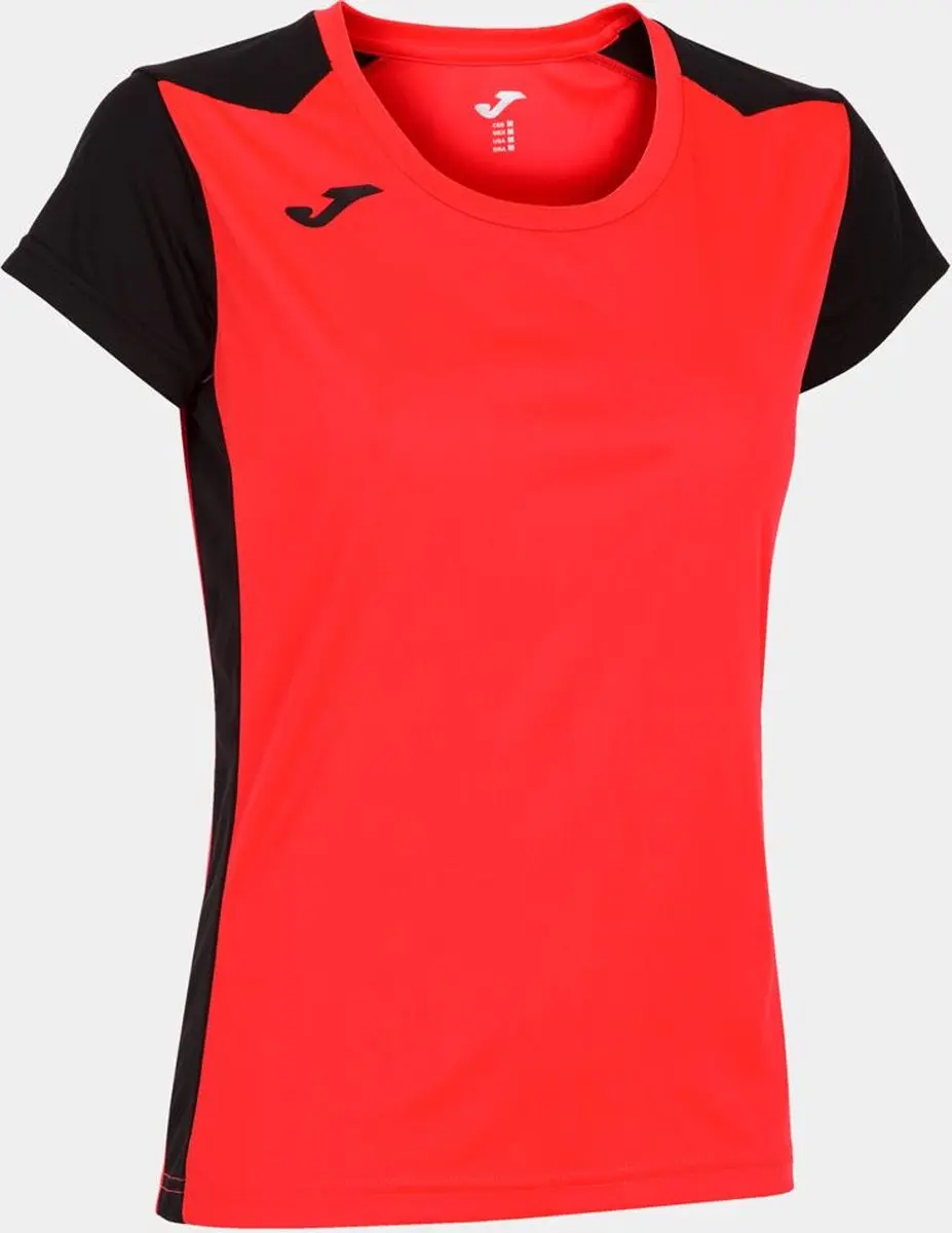 Joma Record II T-shirt - 2XL - Rood/Zwart - afbeelding 4 van 6