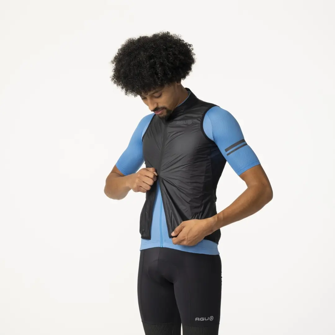 AGU Essential Wind Body Fietsvest Heren L - Zwart - Waterafstotend - afbeelding 6 van 6