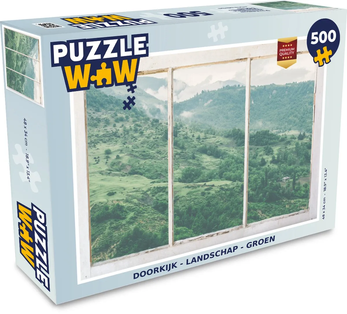 PuzzleWow Doorkijk Landschap Puzzel 500 Stuks