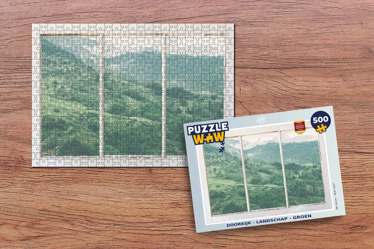 PuzzleWow Doorkijk Landschap Puzzel 500 Stuks - Multicolor