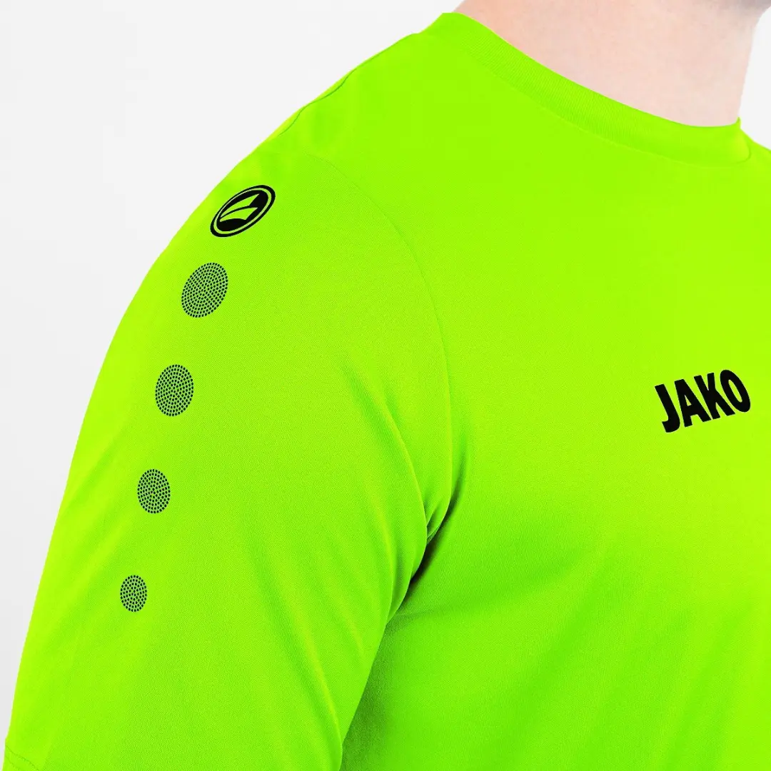 JAKO Team Shirt Korte Mouw Heren - Fluogroen - 3XL