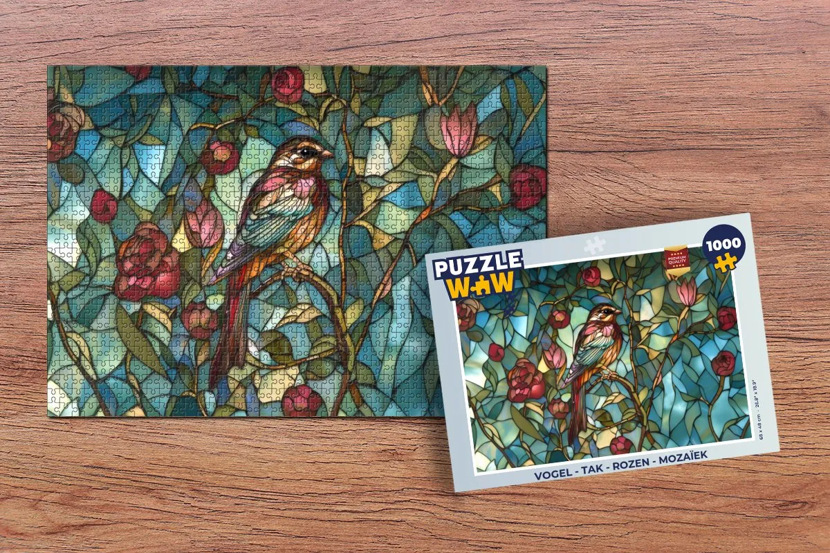 PuzzleWow Vogel - Tak - Mozaïek Legpuzzel 1000 Stukjes
