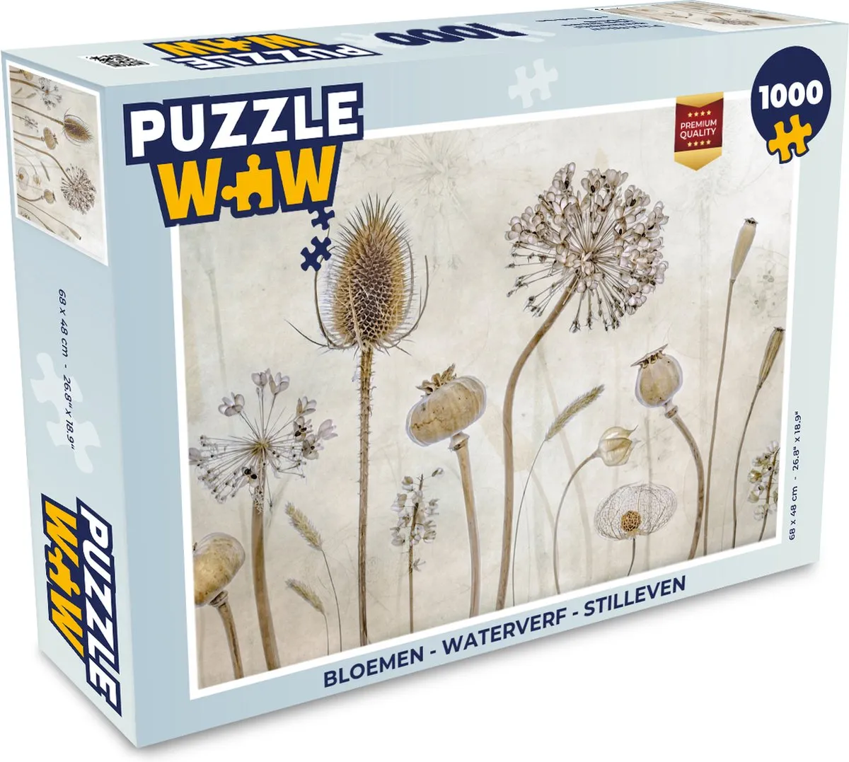 PuzzleWow Bloemen Stilleven Legpuzzel 1000 Stuks - Multicolor