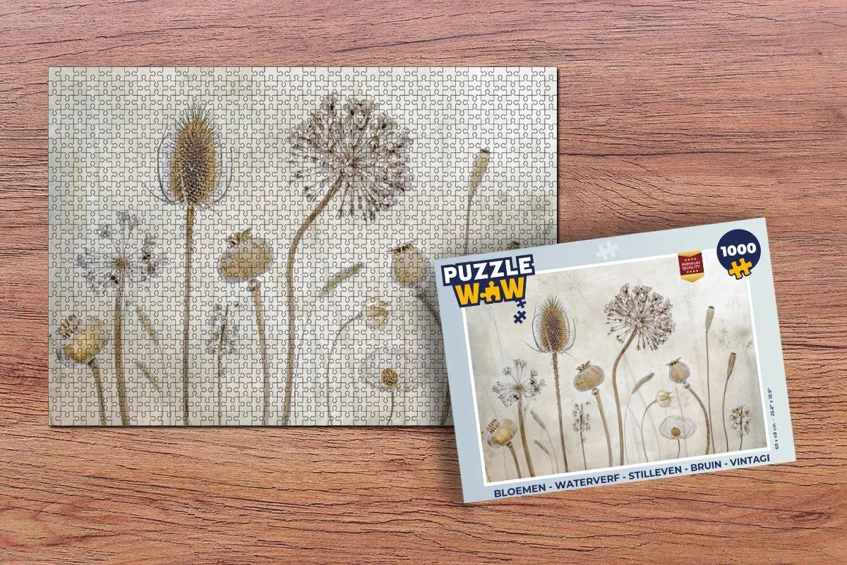 PuzzleWow Bloemen Stilleven Legpuzzel 1000 Stuks - Multicolor