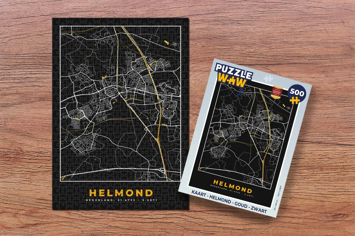 PuzzleWow Helmond Legpuzzel 500 Stuks - Multicolor