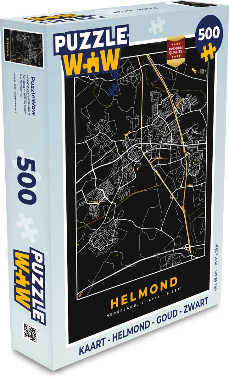 PuzzleWow Helmond Legpuzzel 500 Stuks - Multicolor