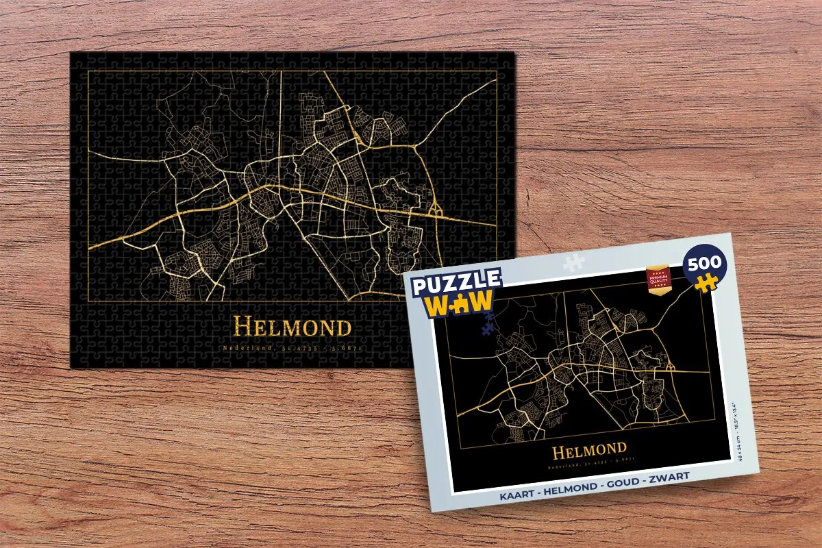 PuzzleWow Helmond Legpuzzel 500 Stuks - Multicolor