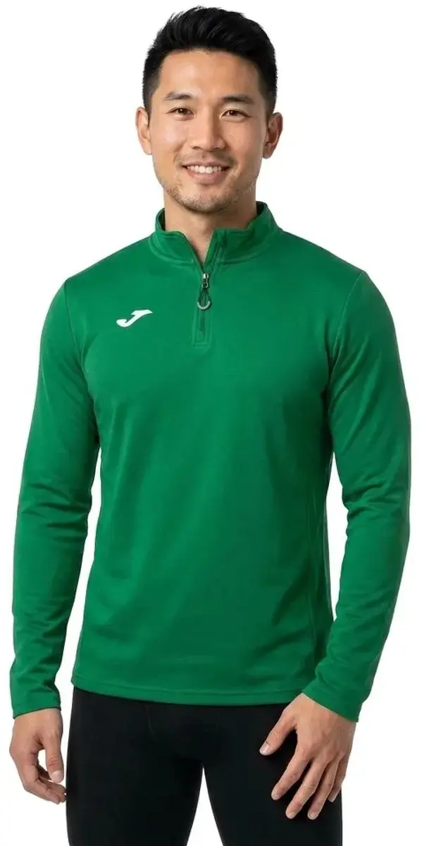 Joma Running Night Fleece Met Halve Rits Groen L Man