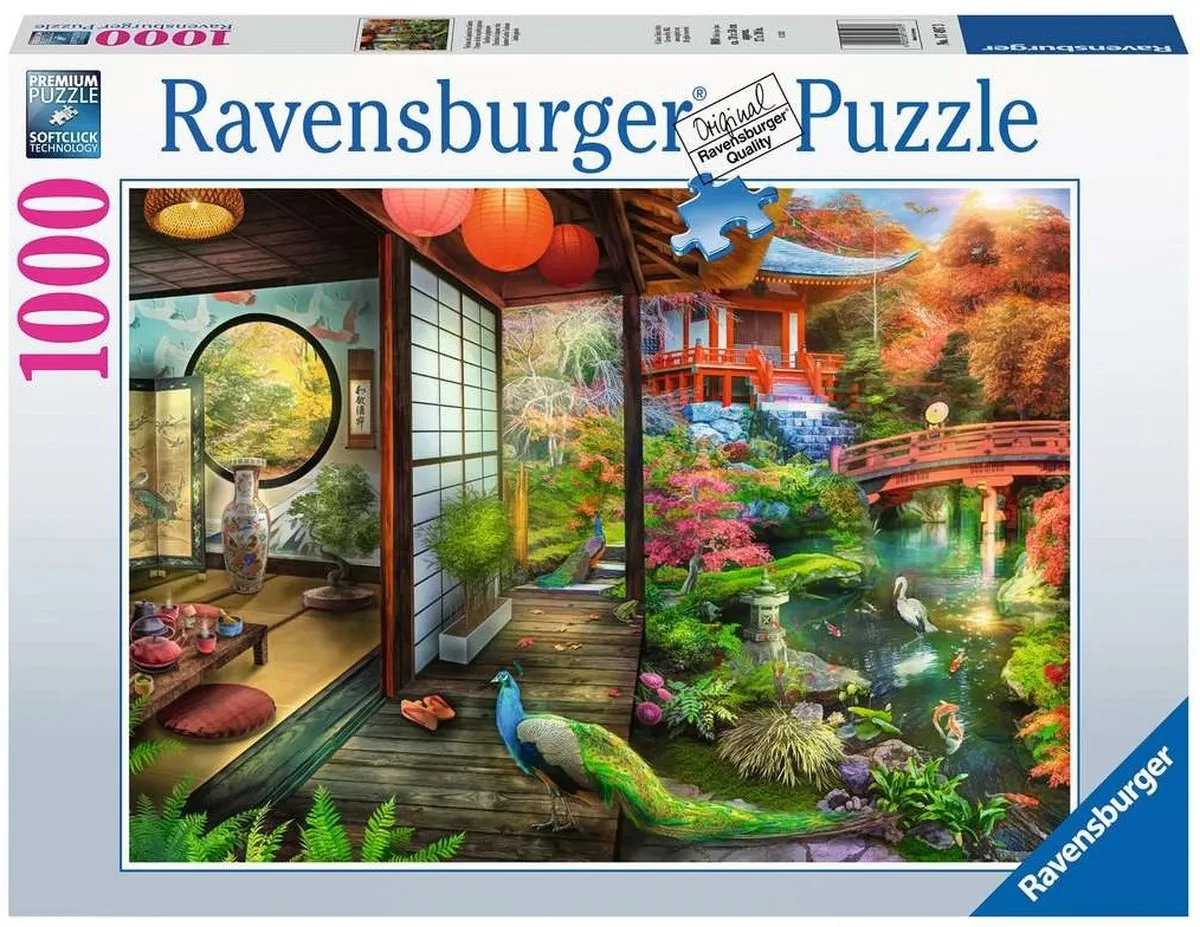Ravensburger Puzzel Theehuis in de Japanse Tuin 1000 Stuks