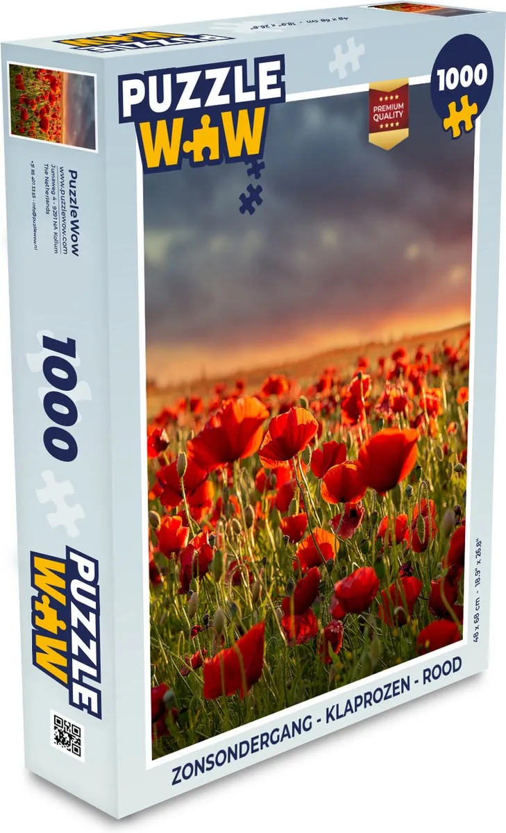 PuzzleWow Zonsondergang Legpuzzel 1000 Stuks