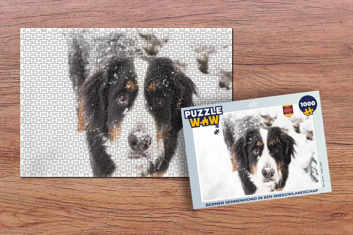 PuzzleWow Berner Sennenhond Legpuzzel 1000 Stuks