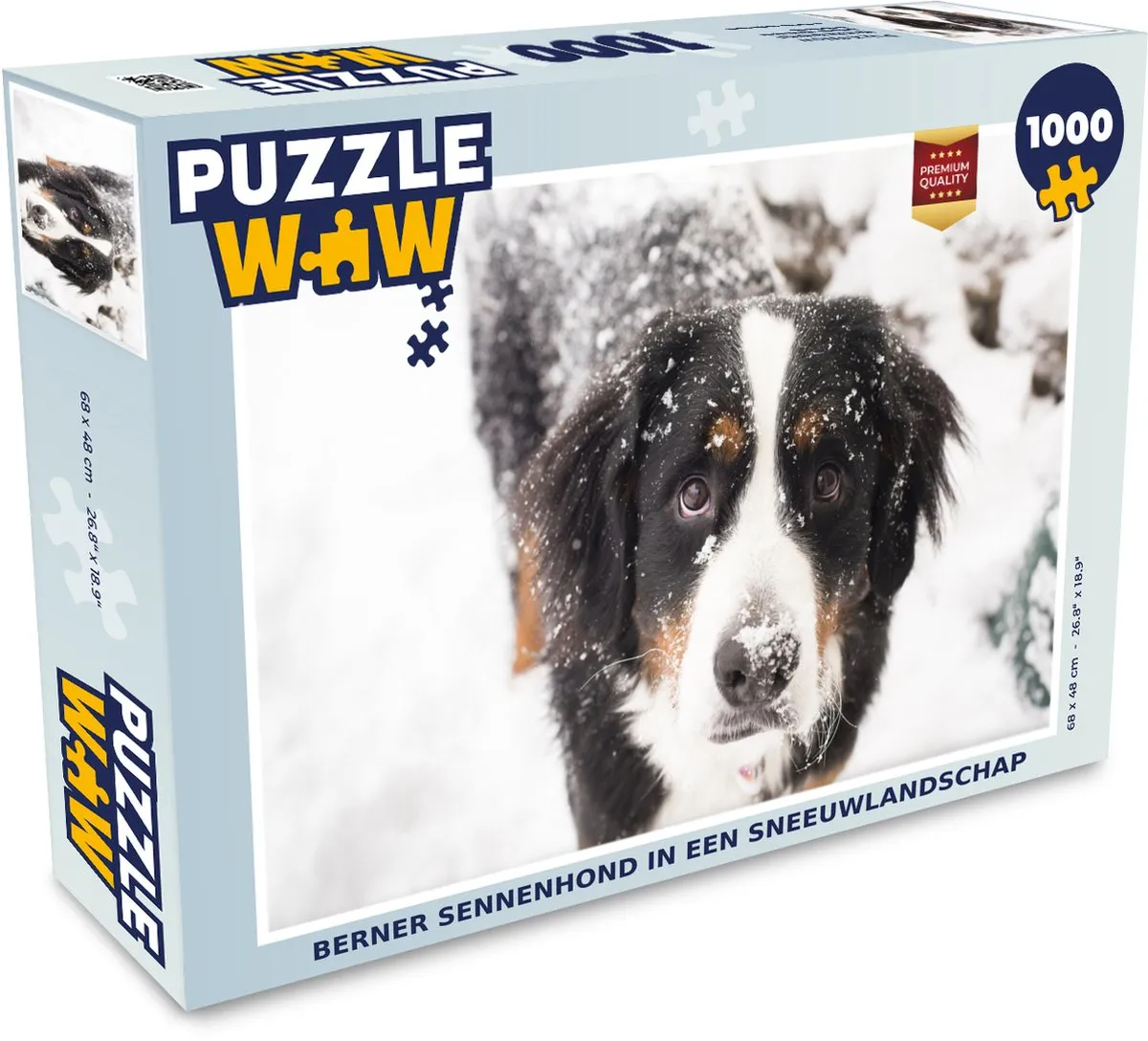 PuzzleWow Berner Sennenhond Legpuzzel 1000 Stuks - Multicolor
