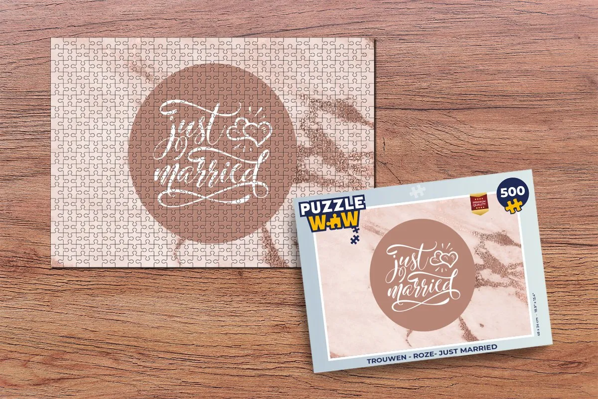 PuzzleWow Just Married Legpuzzel 500 Stuks - Multicolor