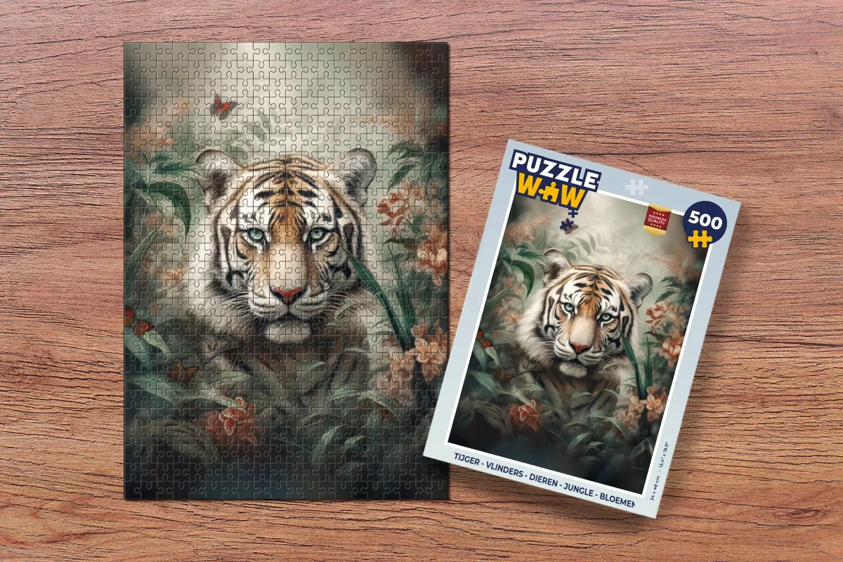 PuzzleWow Vlinders Jungle Legpuzzel 500 Stuks - Multicolor