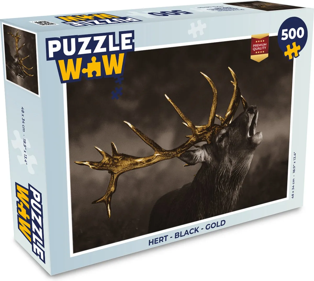 PuzzleWow Hert Legpuzzel 500 Stuks - Multicolor