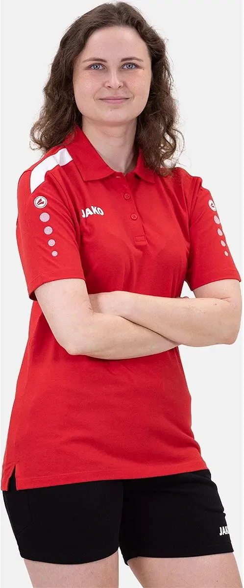 Jako Power Polo Dames - Rood Maat 40