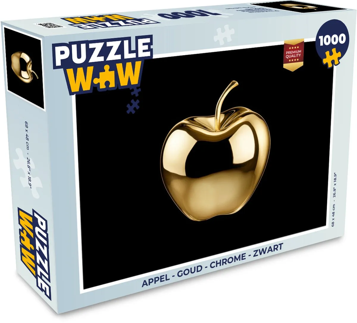 PuzzleWow Legpuzzel 1000 Stuks - Appel/Goud/Zwart