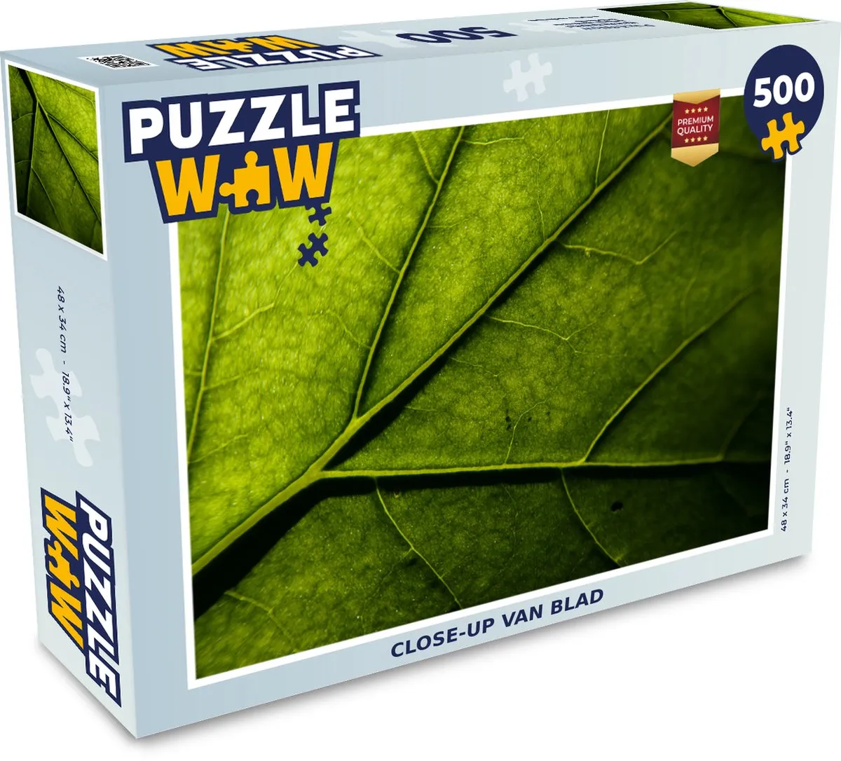 PuzzleWow Close-up van blad Legpuzzel 500 Stuks