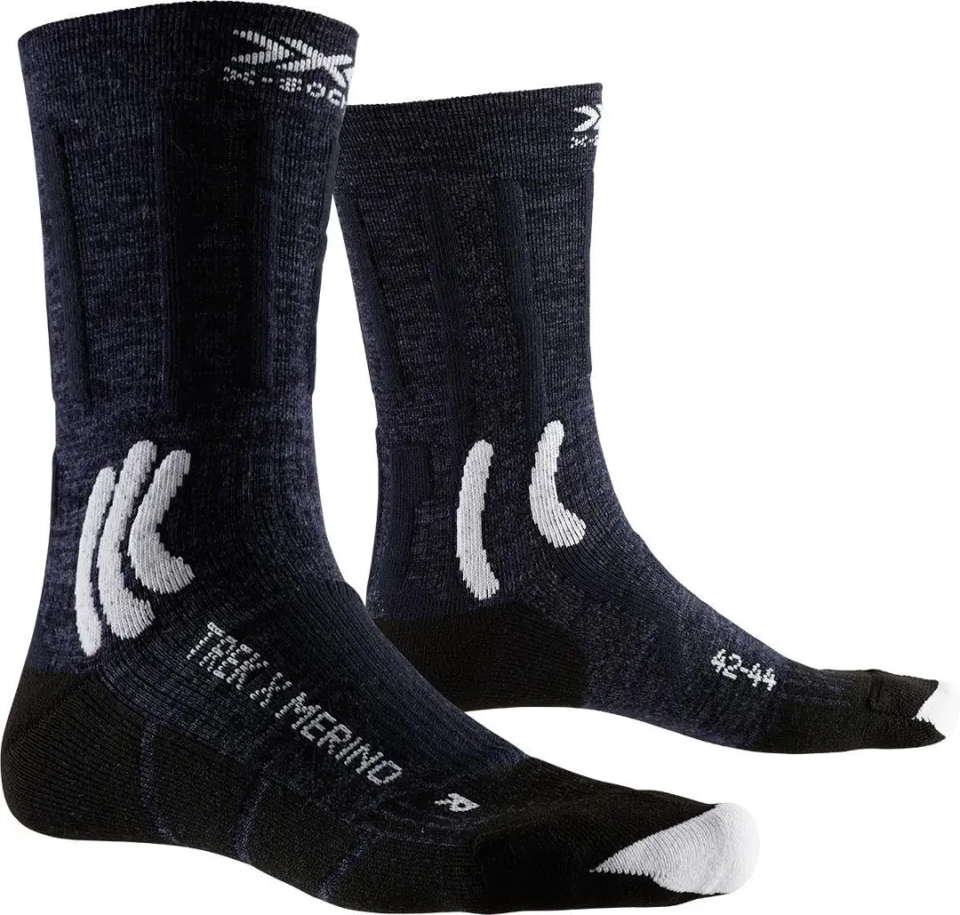 X-Socks Trek X Merino Wandelsokken Midnight Blue/Arctic White 35-38