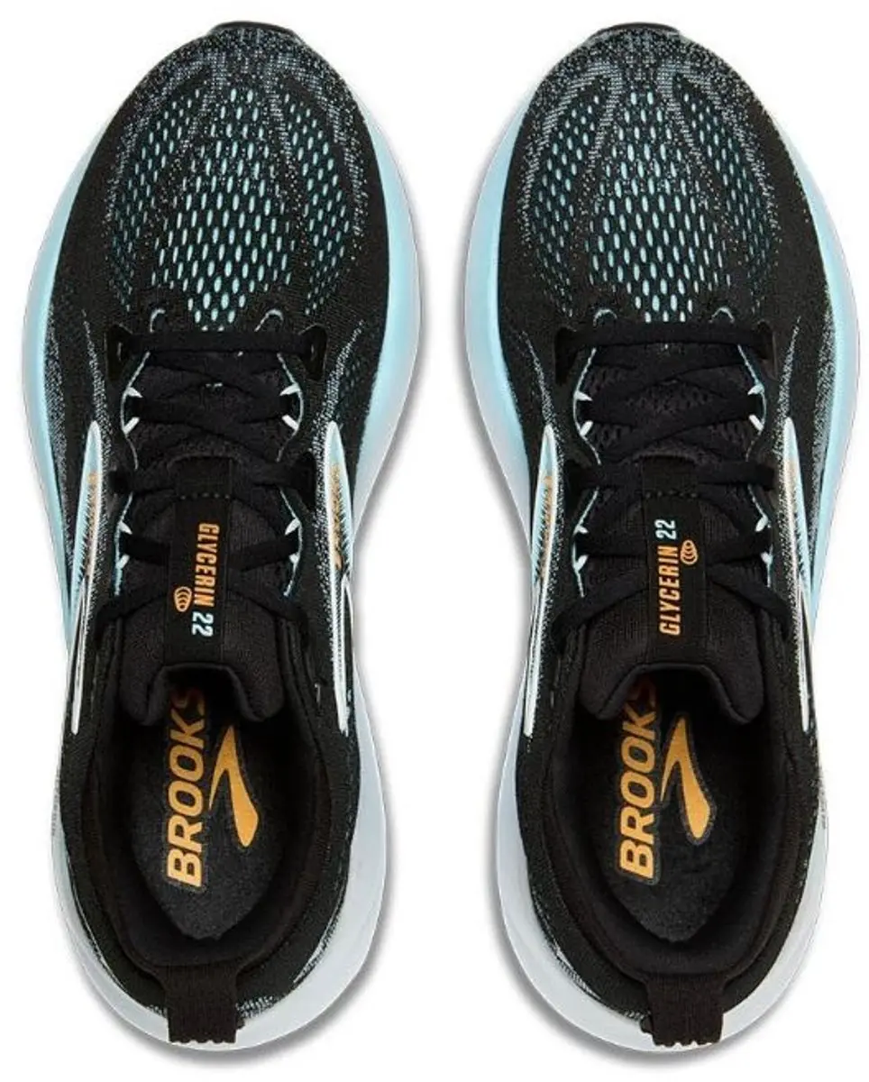 Brooks Glycerin GTS 22 Hardloopschoenen 42.5 - Zwart/Atomizer/Blazing Orange