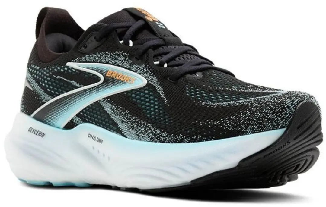 Brooks Glycerin GTS 22 Hardloopschoenen 42.5 - Zwart/Atomizer/Blazing Orange