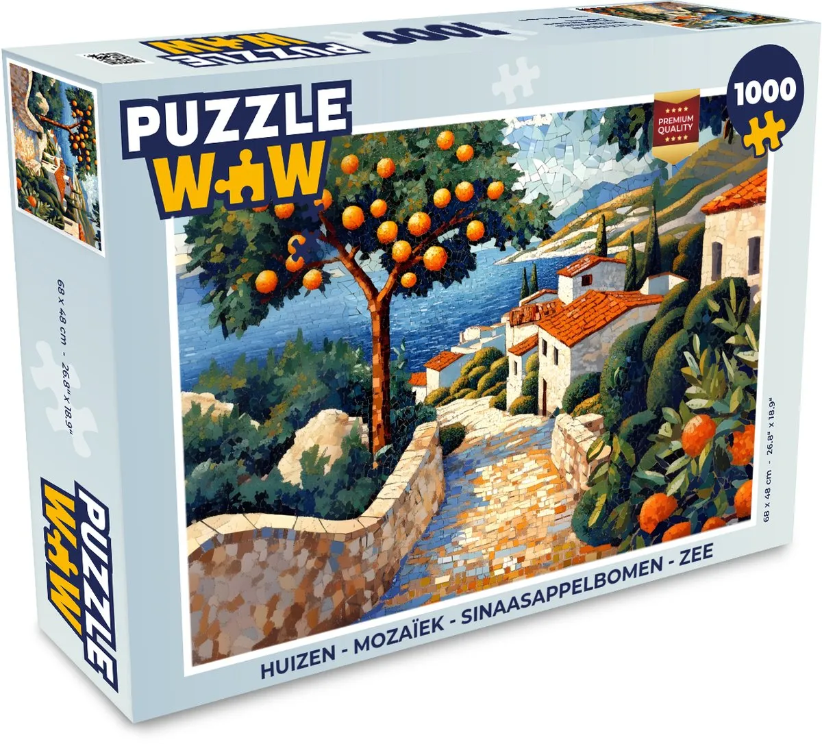 PuzzleWow Mozaïek Huizen Puzzel 1000 Stuks