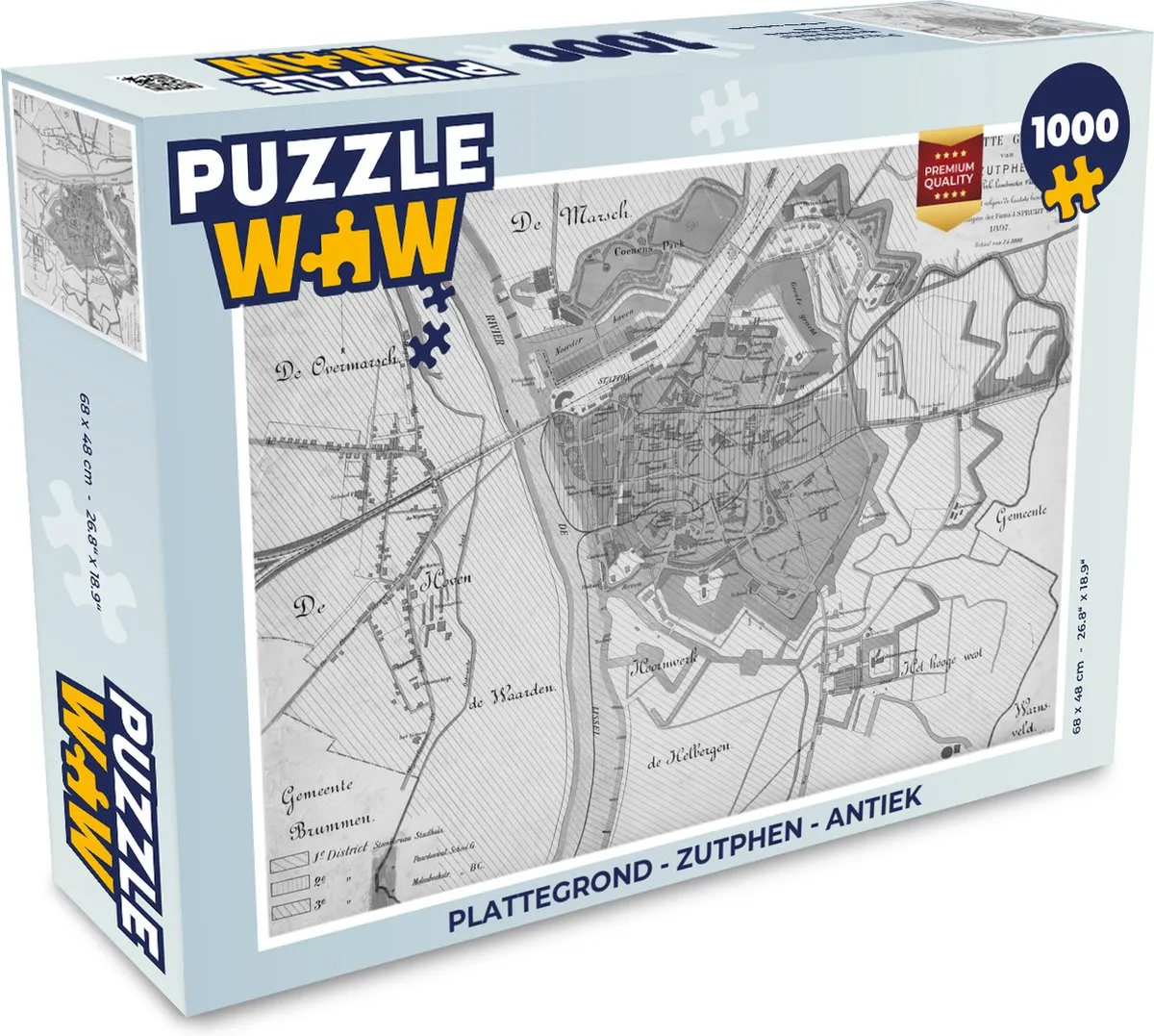 PuzzleWow Zutphen Antiek Legpuzzel 1000 Stuks