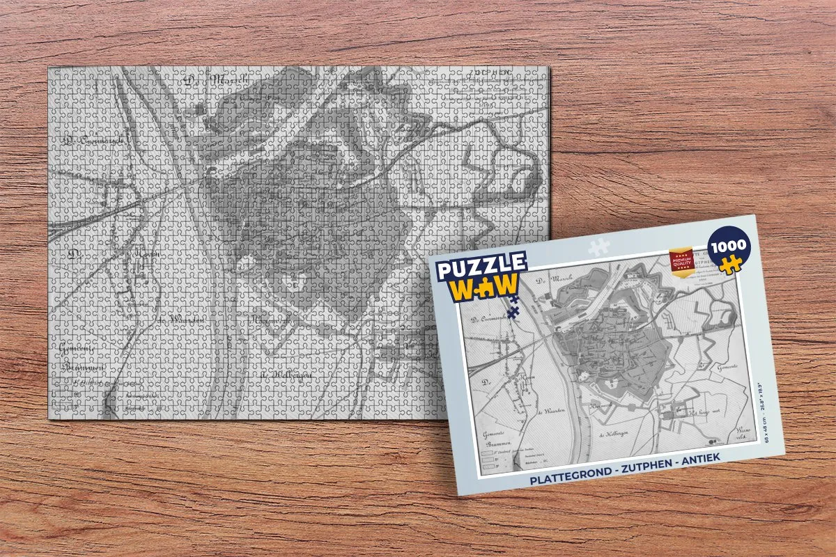 PuzzleWow Zutphen Antiek Legpuzzel 1000 Stuks - Multicolor