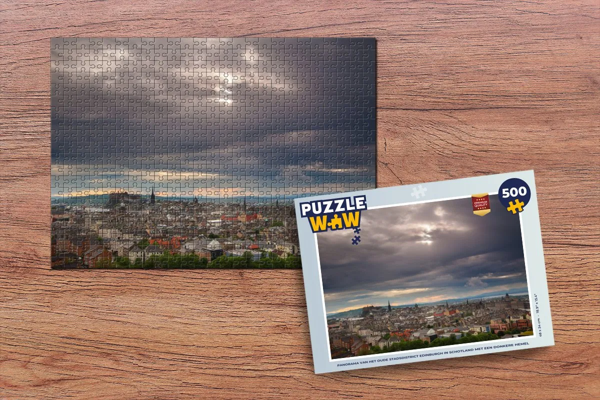 PuzzleWow Architectuur Edinburgh Legpuzzel 500 Stuks - Multicolor