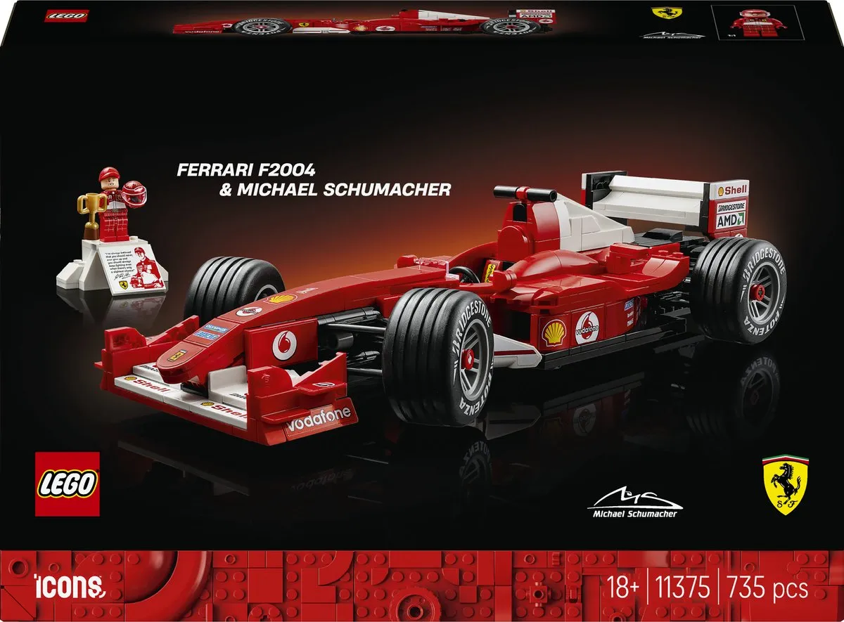 LEGO Icons Ferrari F2004 Schumacher 11375 - 735 Stukken