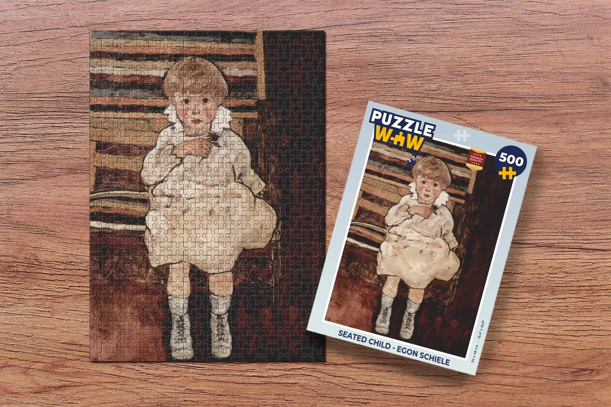 PuzzleWow Seated Child Egon Schiele Legpuzzel 500 Stuks - Multicolor