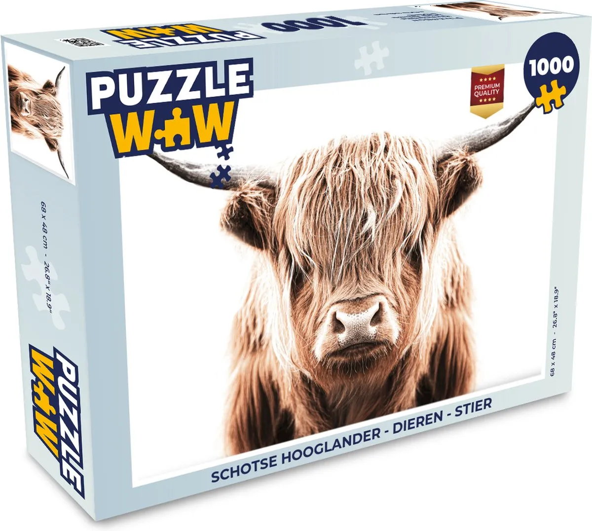 PuzzleWow Schotse Hooglander Legpuzzel 1000 Stuks