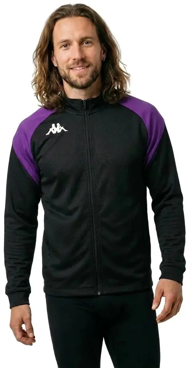 Kappa Lenno Sweatshirt Met Rits Zwart S Man