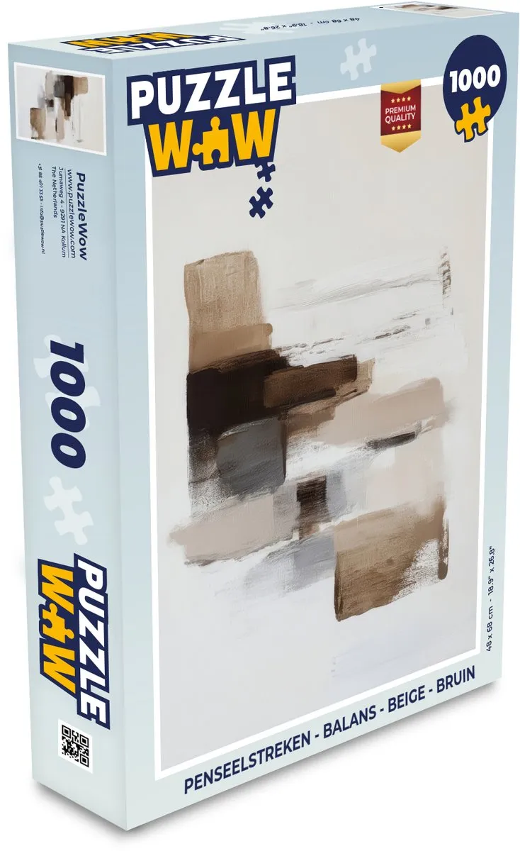PuzzleWow Penseelstreken Balans Legpuzzel 1000 Stuks