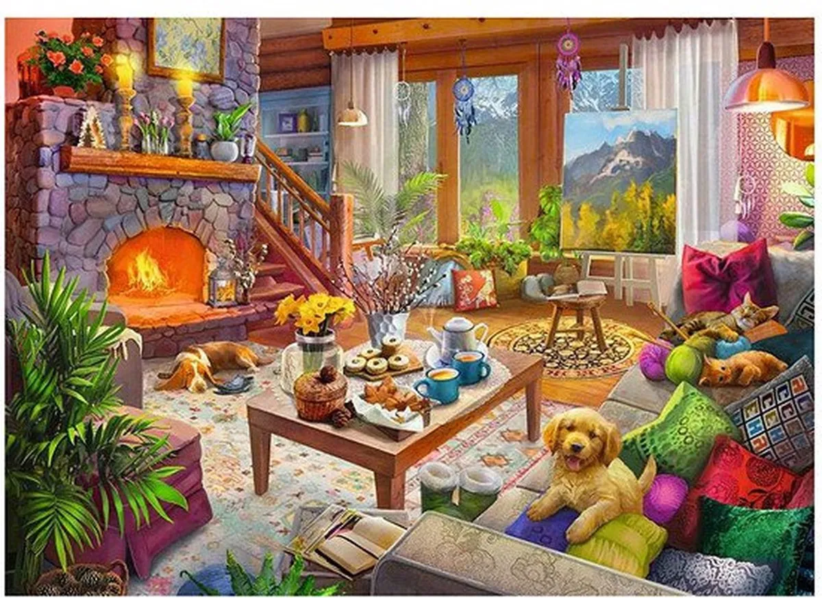 Ravensburger Gezellige Hut Legpuzzel 1000 Stuks - Multicolor