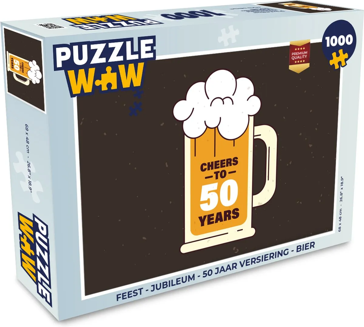 PuzzleWow Jubileum Bier Legpuzzel 1000 Stuks