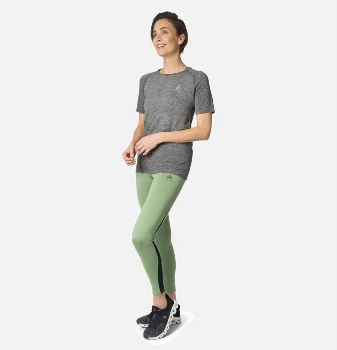 ODLO Crew Essential Seamless T-shirt - XS - Stone Grey Melange