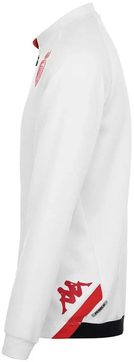 Kappa AS Monaco 2022/23 Trainingspak Jack - Wit/Rood S - afbeelding 2 van 4