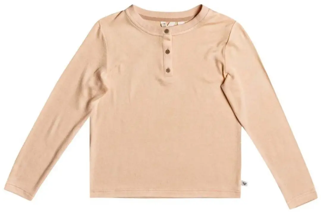 Roxy Happy Party T-shirt Met Lange Mouwen Beige 14 Years Meisje