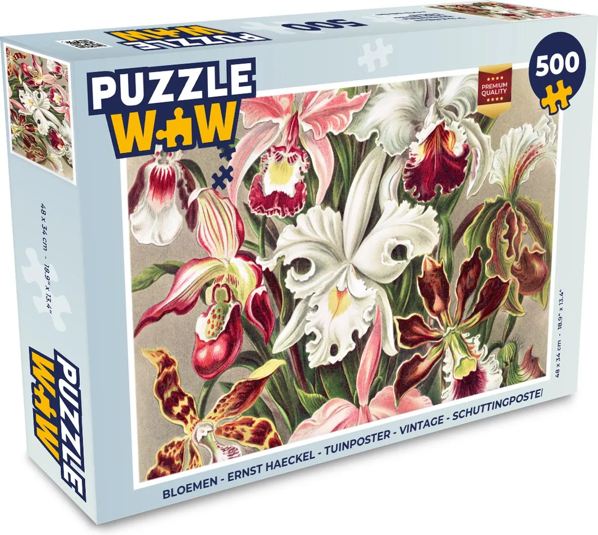 PuzzleWow Ernst Haeckel Orchidee Legpuzzel 500 Stuks - Multicolor